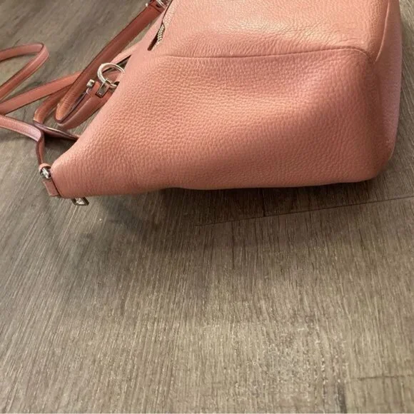 COACH 34340 PRAIRIE SATCHEL PEBBLE LEATHER Crossbody BAG In Coral - Picture 4 of 15